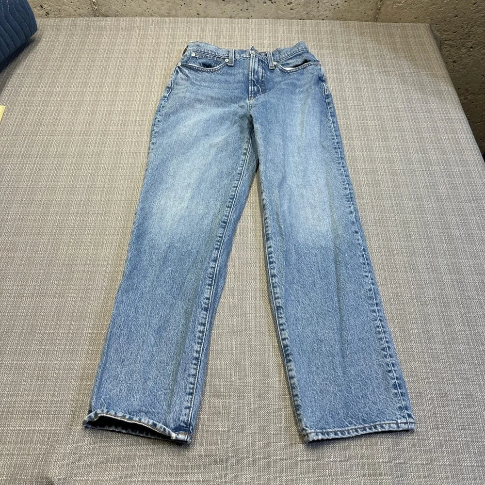 Madewell The Perfect Vintage Straight Jean Light Wash Blue Denim Size 25